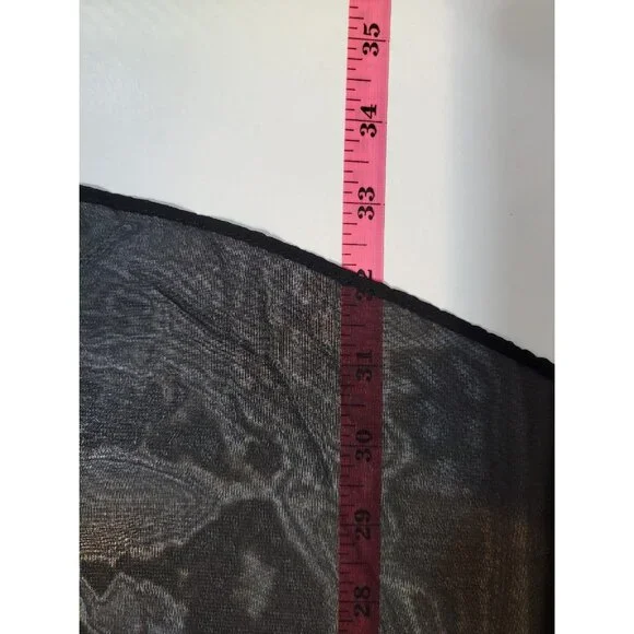 Lane Bryant Black Metallic Gold Striped High Low Tank Cross Back Sz 18/20 - Picture 9 of 9